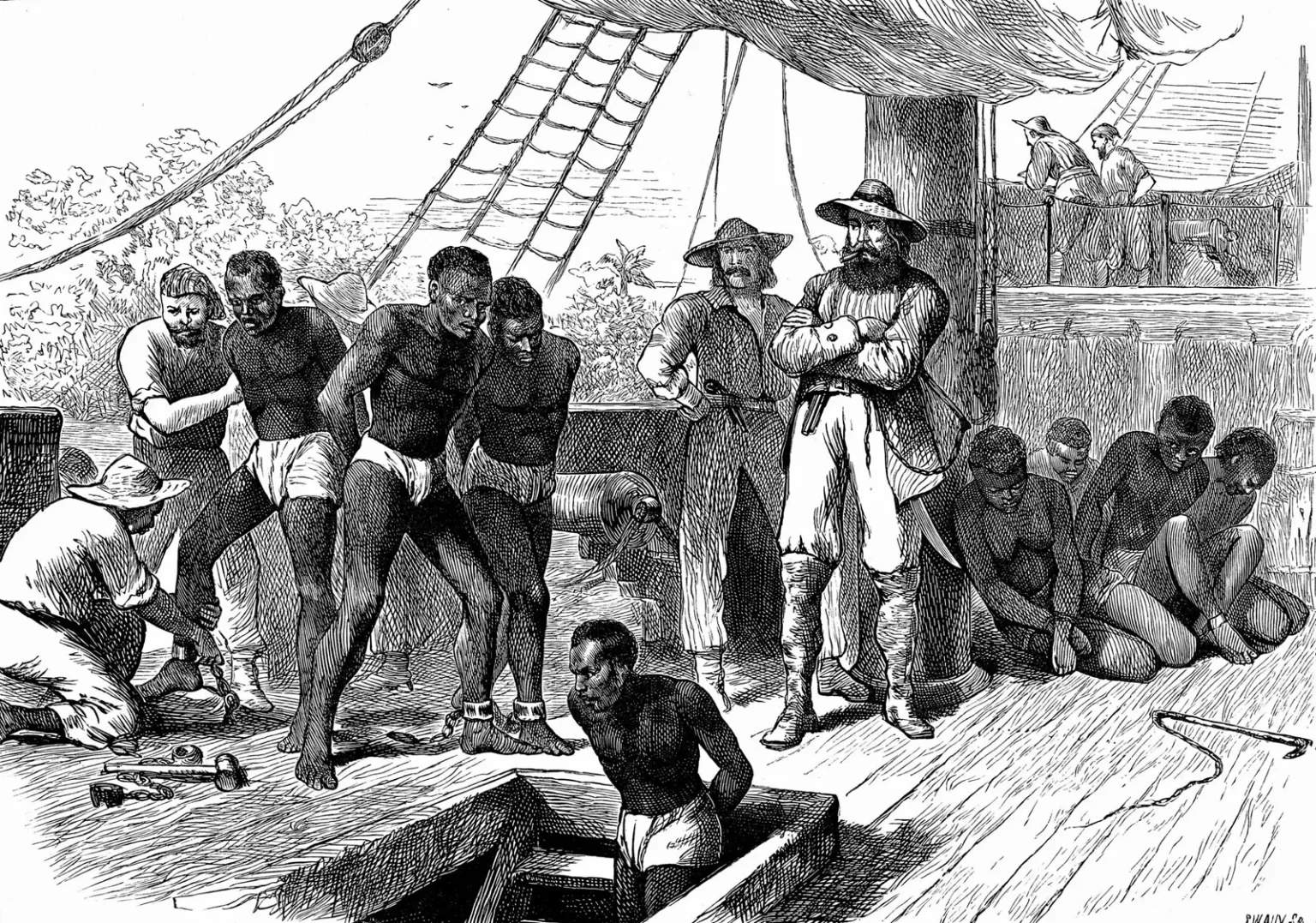 captives African ships Slave Coast slave trade 1880 -